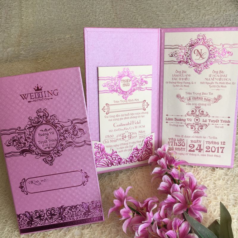 Wedding Invitations Book Type DQ-1823-Purple