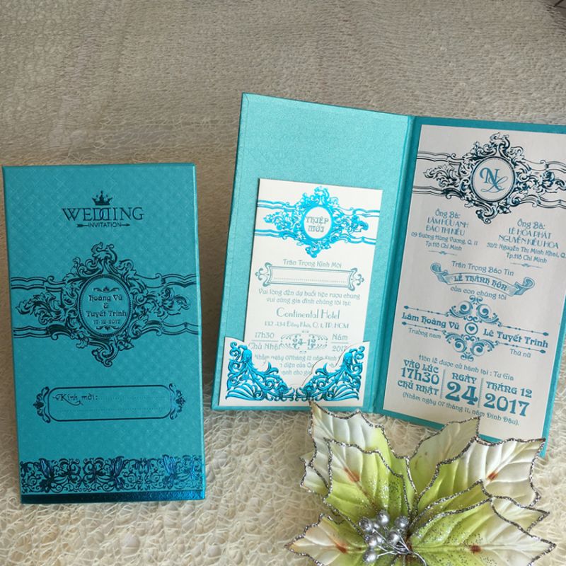 Wedding Invitations Book Type DQ-1823-Light Blue