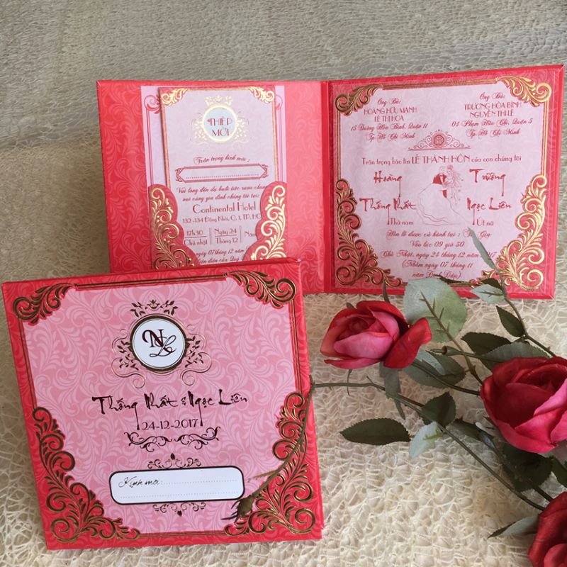 Wedding Invitations Book Type DQ-1824-Red