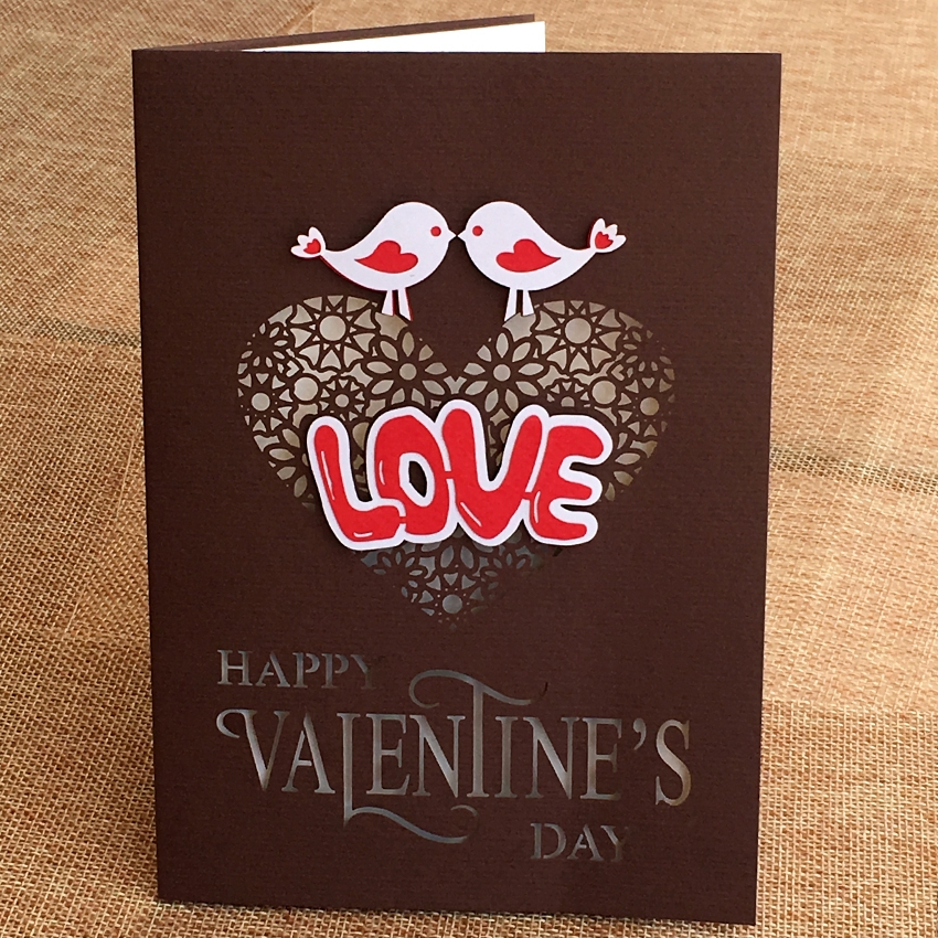 Handmade Valentine Card HGR (12.5x17.5cm)